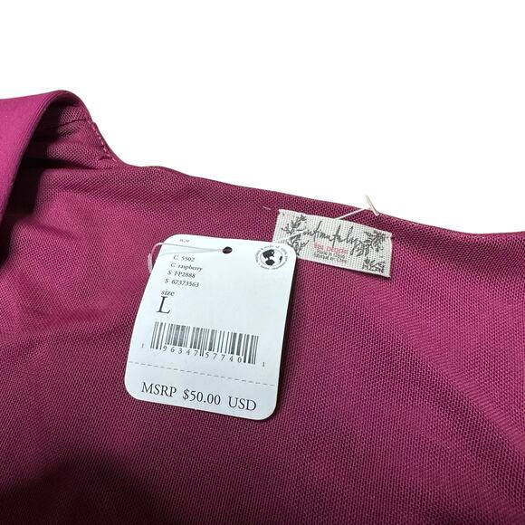 FREE PEOPLE Purple Square Neck One Piece Bodysuit Women's Size Large NWT FLAWED - Picture 9 of 10